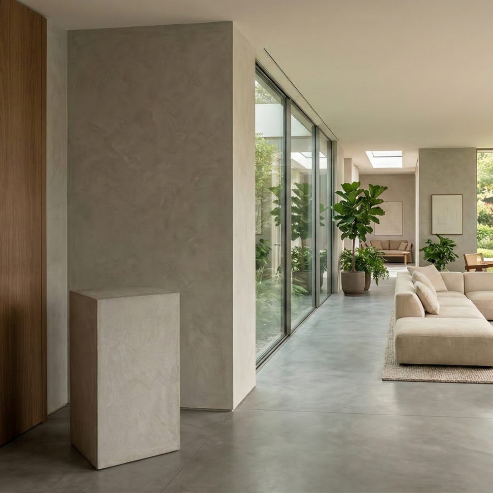 モダンな空間に馴染むディスプレイテーブル